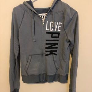 Two-Toned Gray Victoria’s Secret PINK full zip sweatshirt